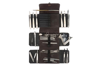 Lot 211 - A Largely Complete French Pocket Veterinary Surgical Instrument Set