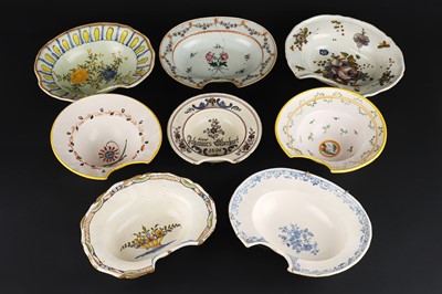 Lot 65 - A Collection Of Eight Barber’s Shaving Bowls