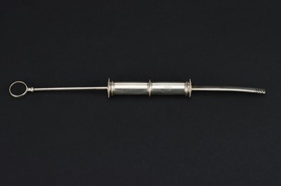 Lot 82 - A George III Silver Syringe, Possibly a Sick Syphon