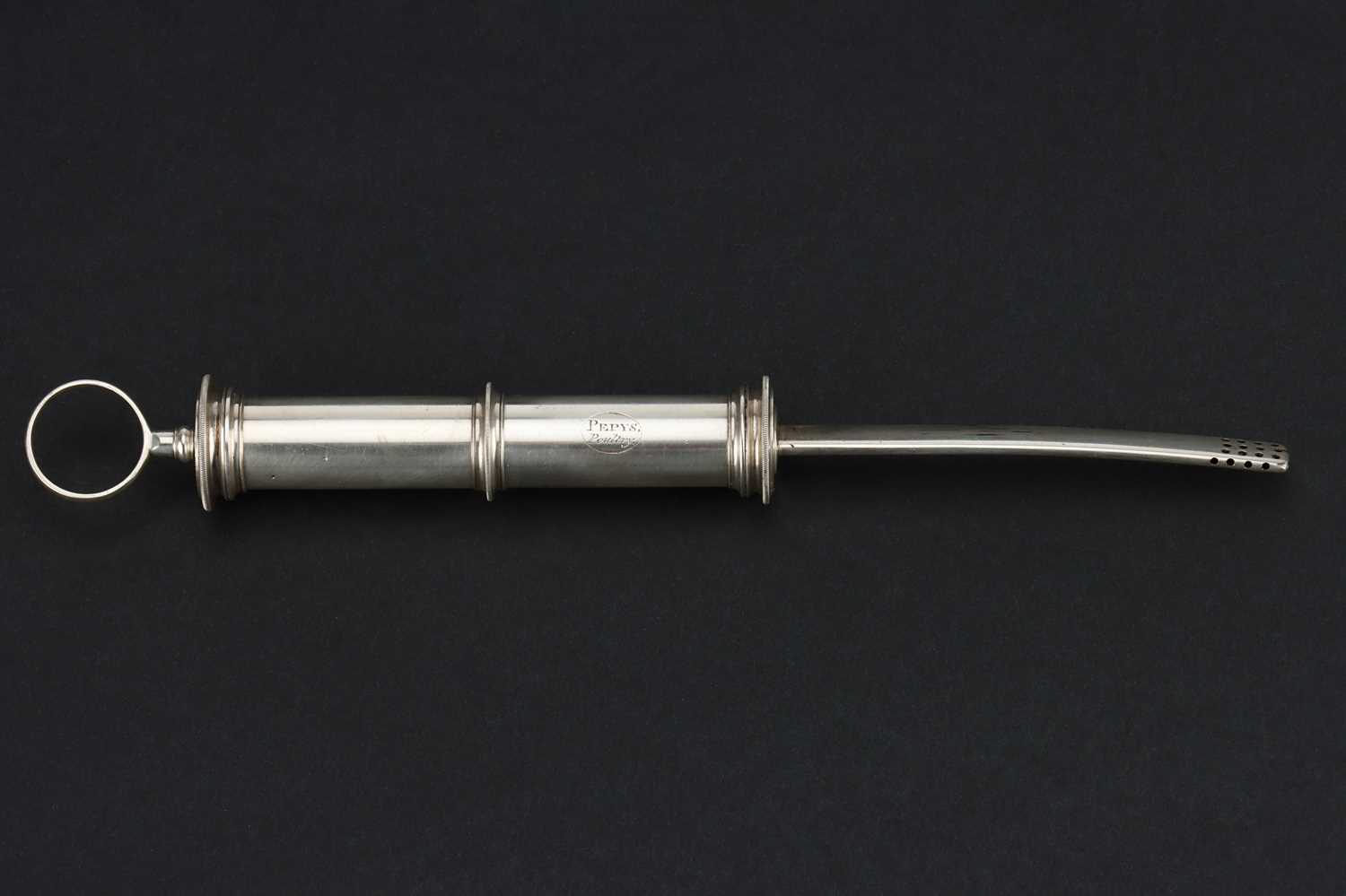 Lot 82 - A George III Silver Syringe, Possibly a Sick Syphon