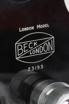 Lot 128 - Classic Microscopy, A Beck London Model, Microscope