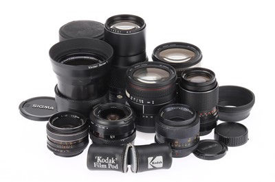 Lot 747 - A Mixed Selection of Camera Lenses