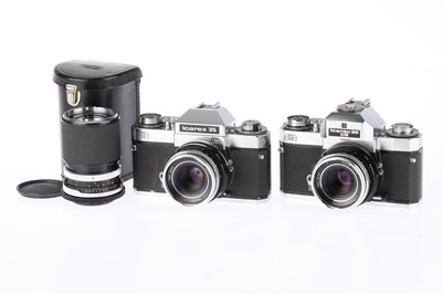 Lot 256 - A pair of Zeiss Ikon Icarex 35 SLR Cameras