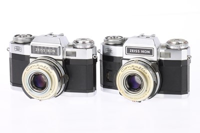 Lot 247 - A Pair of Zeiss Ikon Contaflex 35mm SLR Cameras