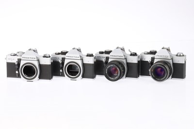 Lot 253 - A group of Praktica TL series 35mm SLR Cameras