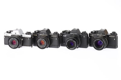 Lot 281 - A group of Praktica B-series 35mm SLR Cameras