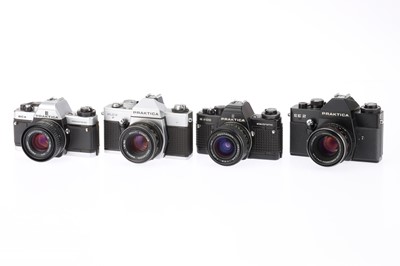 Lot 250 - A Group of Praktica Electronic 35mm SLR Cameras