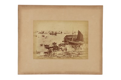 Lot 59 - Gibson,  Albumen Print of Newlyn Harbour