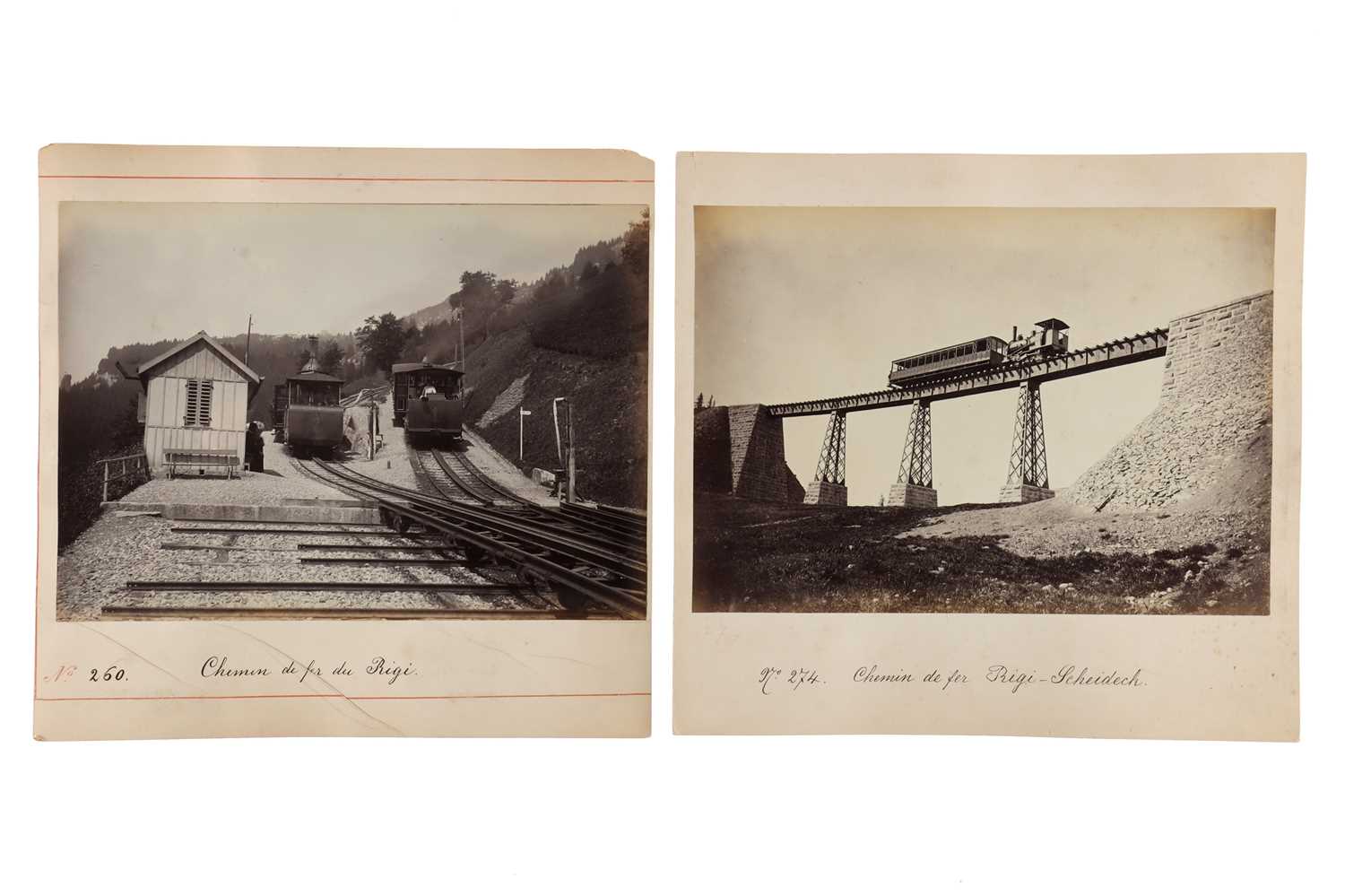 Lot 504 - 4 Photographs of Chemin De Fer Rigi Railway