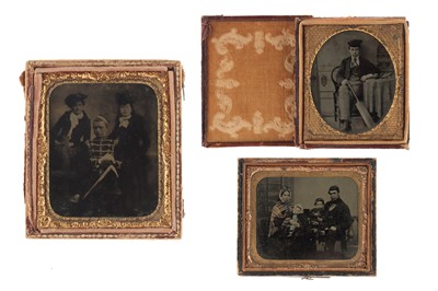 Lot 67 - 3 Interesting Sixth Plate Ambrotype images