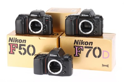 Lot 130 - A selection of Nikon SLR camera bodies