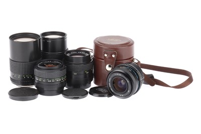 Lot 738 - A Selection of Prakticar Prime Lenses