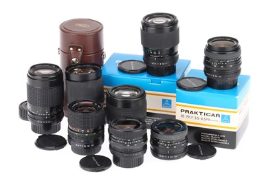 Lot 739 - A Selection of Pentacon Zoom Lenses