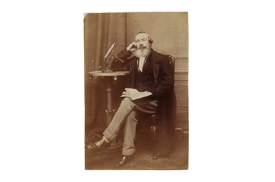 Lot 53 - Albumen Print of Dr. Cooper & His Microscope