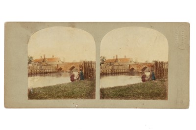 Lot 160 - T. R. Williams Stereocard, Scenes in Our Village, A View of the Bridge