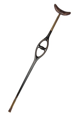 Lot 88 - A Victorian Amputee's Wooden Leg and Crutch