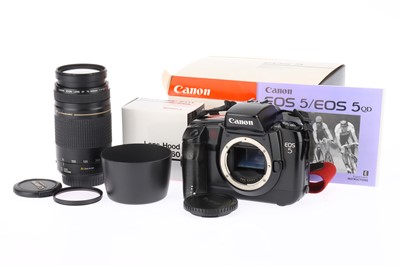 Lot 300 - A Canon EOS 5 35mm SLR Camera Outfit