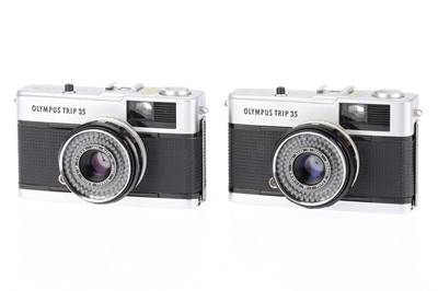 Lot 341 - A Pair of Olympus Trip 35 Compact Viewfinder Cameras