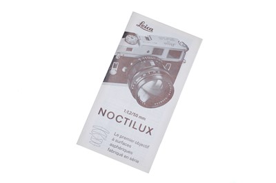 Lot 108 - A Leitz Noctilux f/1.2 50mm Lens Brochure
