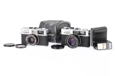 Lot 196 - Two Olympus 35 Compact Film Cameras