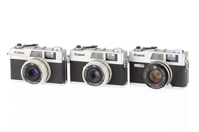 Lot 337 - A Group of Canon Canonet 35mm Rangefinder Cameras