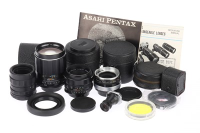 Lot 590 - A Selection of Asahi Pentax Related Lenses and Accessories