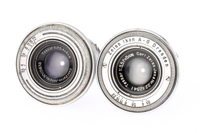 Lot 596 - A Pair of Collapsible Lenses, Contax Mount