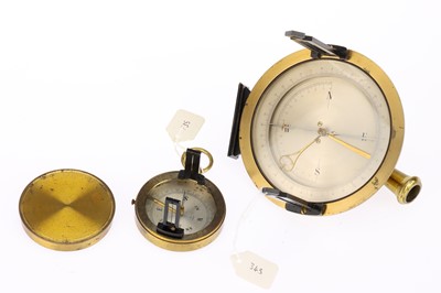 Lot 744 - French Surveyors Compass and Another