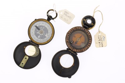 Lot 1119 - WWI Marching Compass by F. Barker & Son, & Another by Dollond