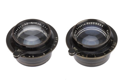 Lot 831 - Two Carl Zeiss Tessar f/4.5 15cm (150mm) Camera Lenses