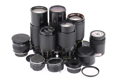 Lot 836 - A Selection of Long Zoom 35mm SLR Lenses