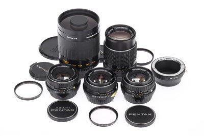 Lot 841 - A Selection of Pentax 35mm SLR Prime Lenses