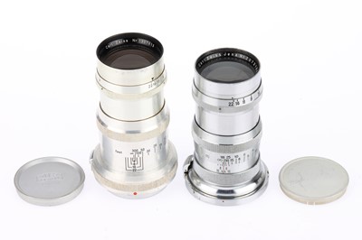 Lot 850 - Two Carl Zeiss Sonnar f/4 135mm Rangefinder Camera Lenses