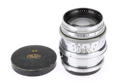 Lot 769 - A Carl Zeiss Jena Sonnar f/2 8.5cm Camera Lens