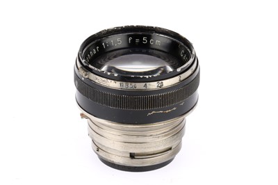 Lot 771 - A Carl Zeiss Jena Sonnar f/1.5 5cm Camera Lens