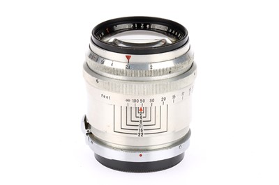 Lot 803 - A Carl Zeiss Jena Sonnar f/2 8.5cm Camera Lens