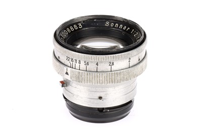 Lot 810 - A Carl Zeiss Jena Sonnar f/2 5cm Camera Lens