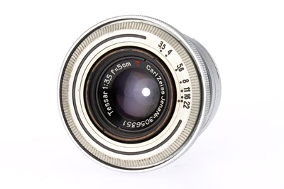 Lot 814 - A Carl Zeiss Jena Tessar T f/3.5 5cm Camera Lens