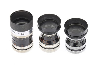 Lot 703 - A Group of Kern-Paillard 8mm Cine Lenses