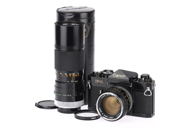 Lot 316 - A Canon F-1 35mm SLR Camera Outfit