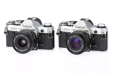 Lot 315 - A Pair of Canon AE-1 35mm SLR Camera Bodies