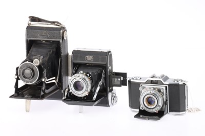 Lot 510 - A Selection of Zeiss Ikon Ikonta Folding Cameras