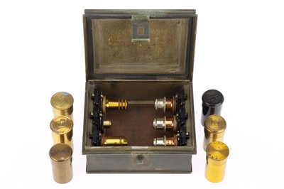 Lot 1113 - Unusual Set of Zeiss Microscope Objectives in a Tropical Case