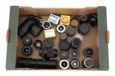 Lot 653 - A Tray of Various Lenses and Lens Accessories