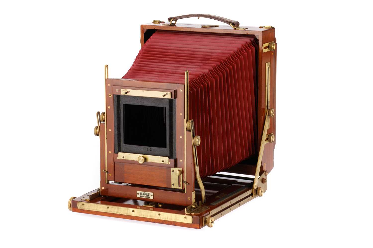 Lot 271 - A Gandolfi 8x10" Mahogany & Brass Field Camera