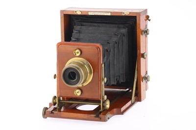 Lot 884 - A J. Lancaster "The 1889 Instantograph Patent" Mahogany & Brass Camera