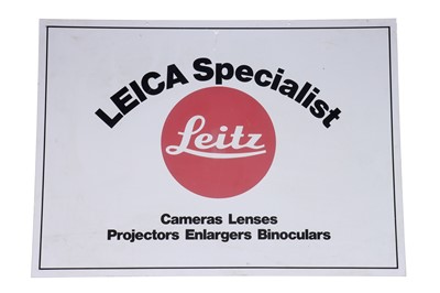 Lot 67 - A "Leica Specialist" Display Sign