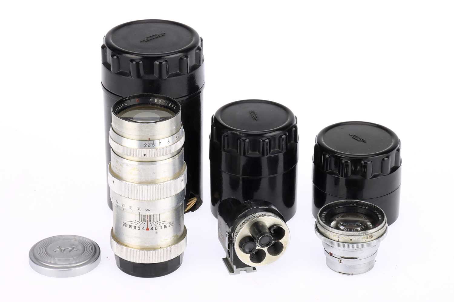Lot 630 - A Selection of Soviet Era Camera Lenses,
