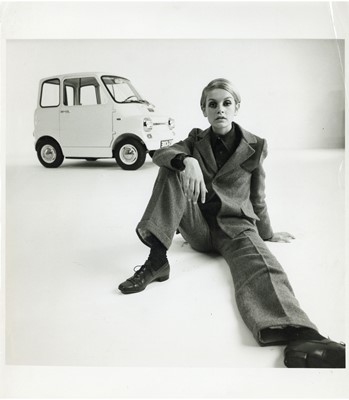 Lot 285 - (ANON) Two Photographs - Twiggy Promoting the Ford Comuta