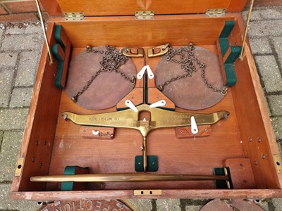 Lot 1148 - A Large 56lb Inspectors Beam Scale & Tripod